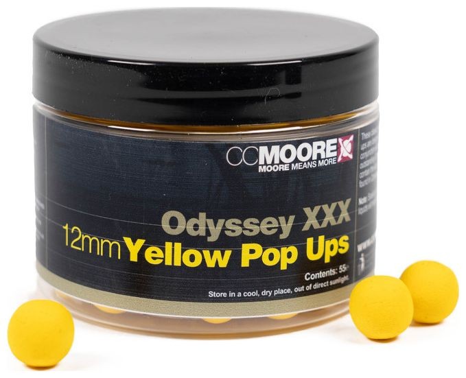 55kom - Plovući Boilie CCMoore Odyssey XXX Pop Ups 12mm Yellow