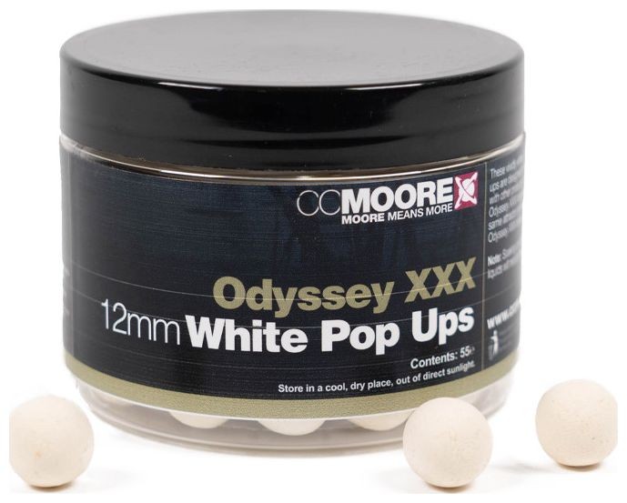 55ks - Plovajući Boilie CC Moore Odyssey XXX Pop Ups 12mm Bijeli
