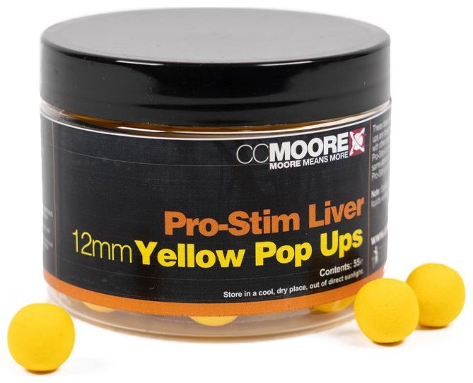 55ks - Plutajući Boilie CCMoore Pro-Stim Jetra Žuta Pop Ups 12mm