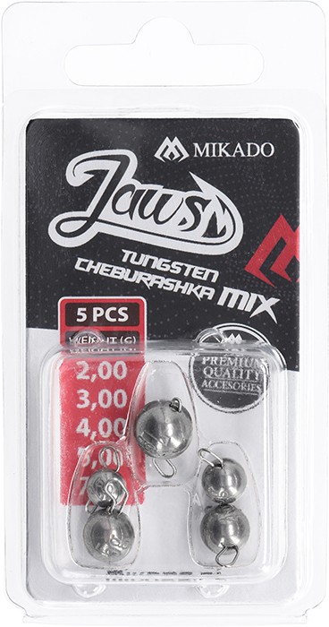 5kom - Čeburaška Mikado Wolfram Jaws Set (2gr/3gr/4gr/5gr/7gr)