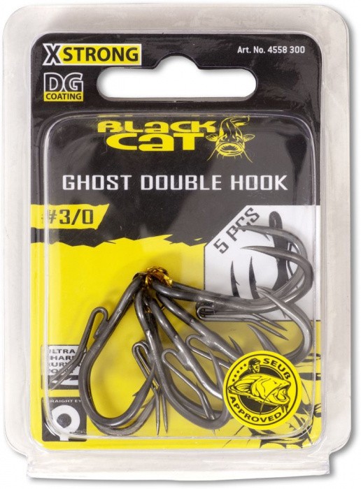 5kom - Dvostruka udica Black Cat Ghost DG Coating