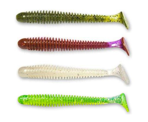 5kom - Gumeni Mamac Crazy Fish Vibro Worm Floating 8,5cm 3,25gr