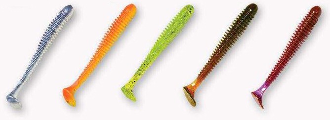 5kom - Gumeni Mamac Crazy Fish Vibro Worm Floating 8,5cm 3,25gr