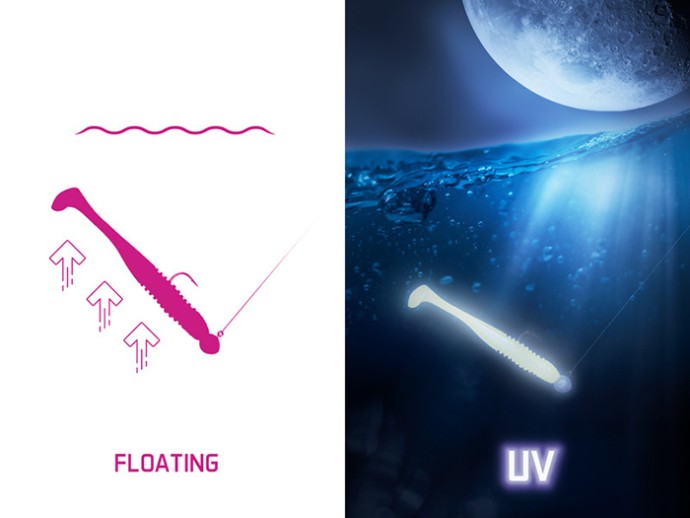5kom - Gumeni Mamac Delphin Zandera FlexiFLOAT UVs 12cm