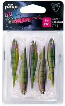 5kom - Gumeni Mamac Rage Ultra UV Slick Shad Single Colour Packs 7cm