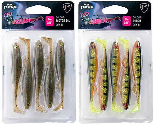 5kom - Gumeni Mamac Rage Ultra UV Slick Shad Single Colour Packs 9cm