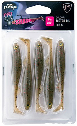 5kom - Gumeni Mamac Rage Ultra UV Slick Shad Single Colour Packs 9cm