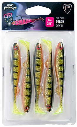 5kom - Gumeni Mamac Rage Ultra UV Slick Shad Single Colour Packs 9cm