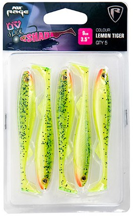 5kom - Gumeni Mamac Rage Ultra UV Slick Shad Single Colour Packs 9cm