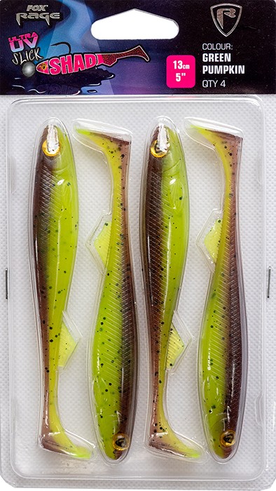 5kom - Gumeni Mamac Rage Ultra UV Slick Shad Single Colour Packs 9cm