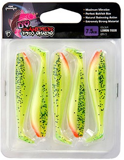 5kom - Gumeni Mamac Rage Ultra UV Zander Pro Shad Single Colour Packs 12cm
