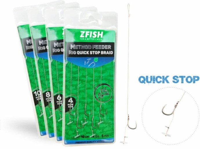 5kom - Predvez Zfish Method Feeder Rig Quick Stop Braid