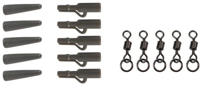 5kom - Set Anaconda 360° Flex Ring Swivel Safety Lead Clip Kit