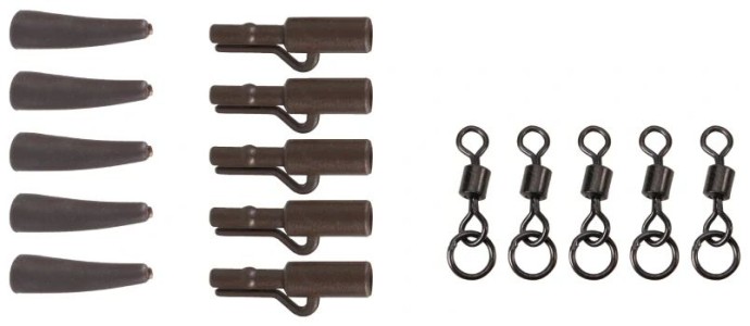 5kom - Set Anaconda 360° Flex Ring Swivel Safety Lead Clip Kit