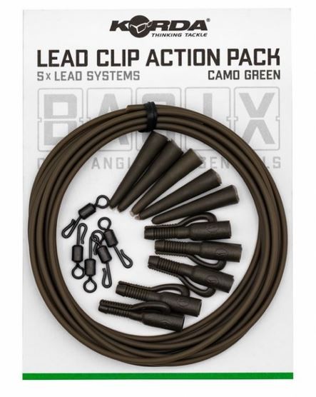 5kom - Set kopči Korda Basix Lead Clip Action Pack
