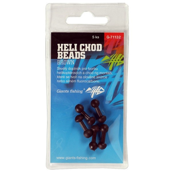 5kom - Stoperi Giants Fishing Heli-Chod Beads Brown