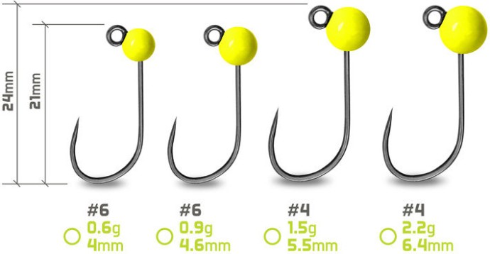 5kom - Volframova Jig glava Delphin T-Area Žuta
