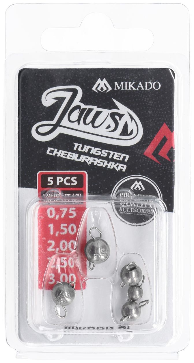 5ks - Čeburaška Mikado Wolfram Jaws Set (0,75gr/1,5gr/2gr/2,5gr/3gr)