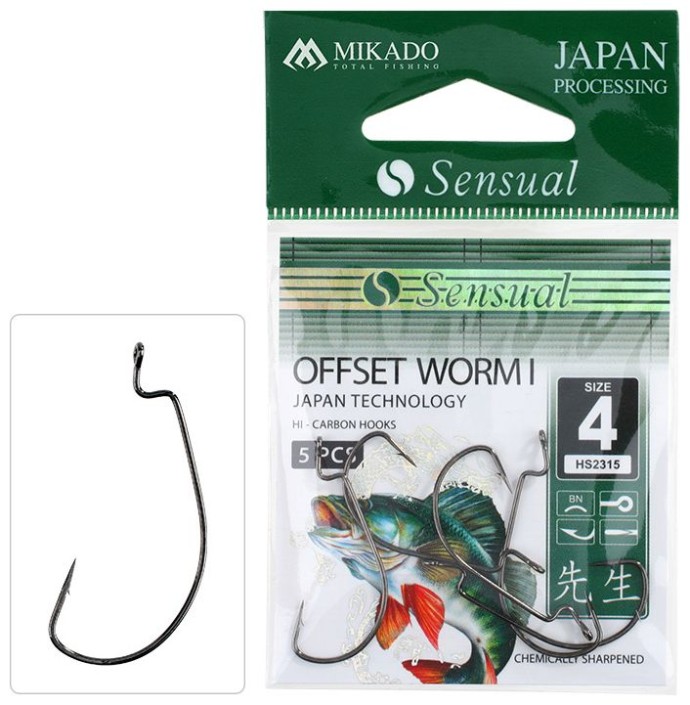 5ks - Háček Mikado SENSUAL Offset Worm I
