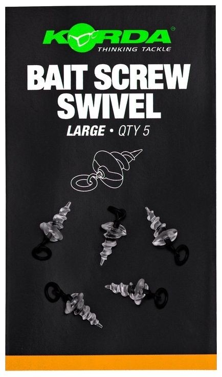 5ks - Obratlík S Vrutom Korda Micro Ring Swivel Bait Screw Medium