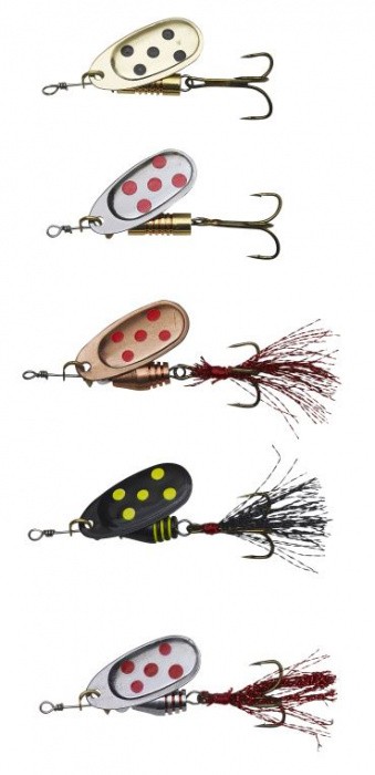 5ks - Třpytka DAM Spinner Pack Box 7g Assorted