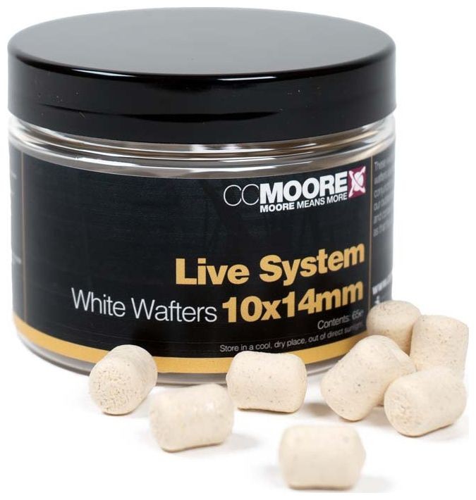 65kom - Dumbells CCMoore Live System White Dumbell Wafters 10x14mm