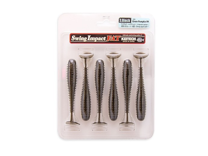 6kom - Gumeni Mamac Keitech FAT Swing Impact 3,8" 9,6cm 8,5gr
