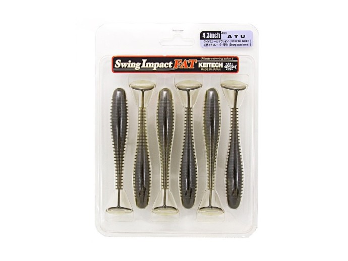 6kom - Gumeni Mamac Keitech FAT Swing Impact 4,3" 10,9cm 10,3gr
