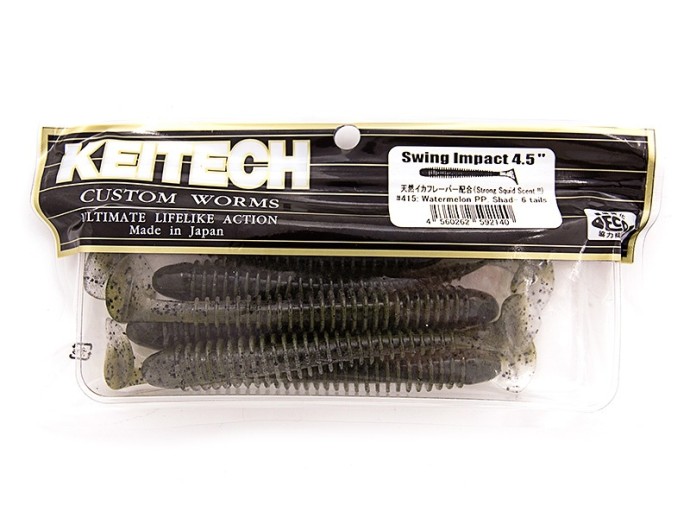 6kom - Gumeni Mamac Keitech Swing Impact 4,5" 11,4cm 9gr