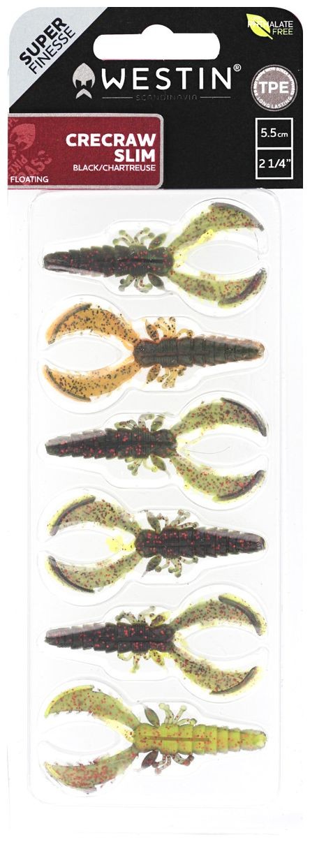6kom - Gumeni Mamac Westin CreCraw Slim Creaturebait 5,5cm 1,5g