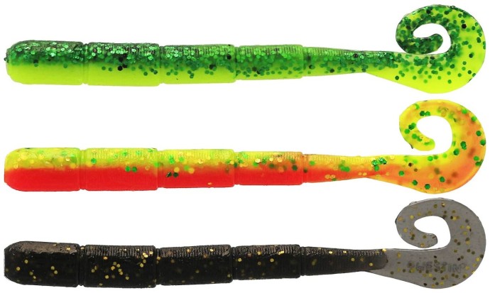 6kom - Gumeni Mamac Westin Ned Worm Curltail 5cm 0,5g