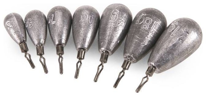 6kom Olovo Iron Claw Tear Drop Sinkers 5 g