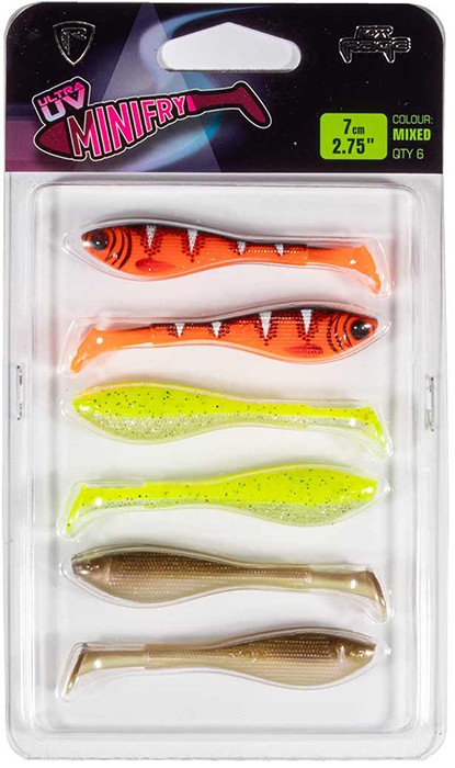6kom - Set Mamaca Rage Mini Fry Mixed Colour Lure Pack 7cm