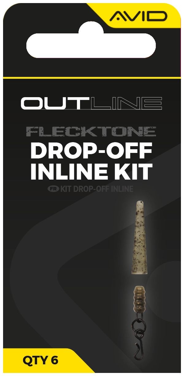 6ks Sada Na Odpadávací Olova Avid Carp Outline FleckTone Drop-Off Inline Kit