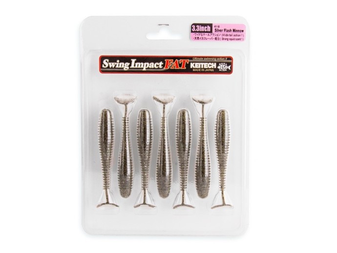 7kom - Gumeni Mamac Keitech FAT Swing Impact 3,3" 8,4cm 5,6gr