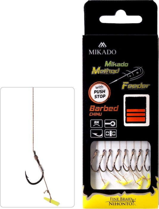 8kom - Gotov Predvez Mikado Method Feeder RIG 10cm PUSH STOP