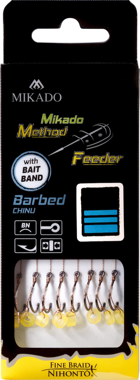 8kom - Gotov Predvez Mikado Method Feeder RIG 10cm W/BAIT BAND