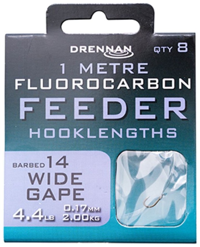 8kom - Gotovi Predvez Drennan Fluorocarbon Feeder Wide Gape