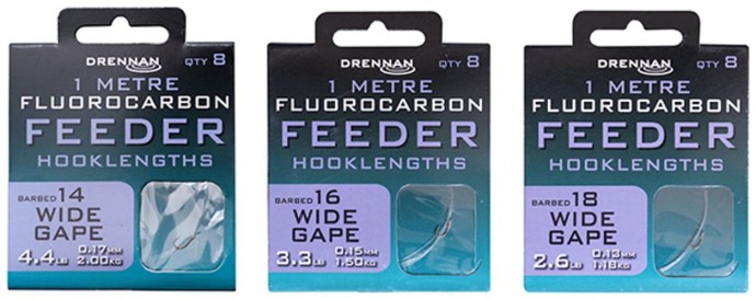 8kom - Gotovi Predvez Drennan Fluorocarbon Feeder Wide Gape