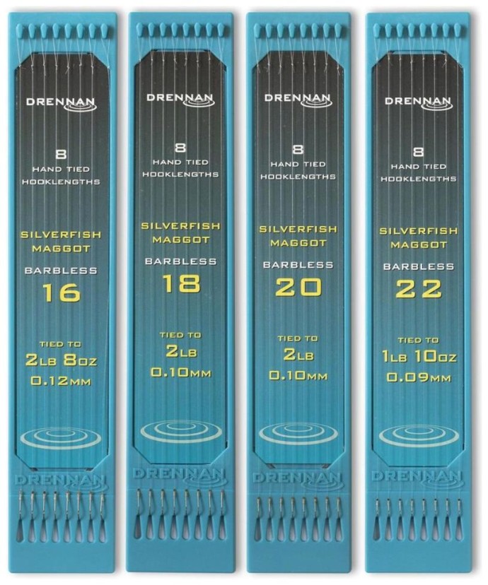 8kom - Gotovi Predvez Drennan Silverfish Maggot Barbless