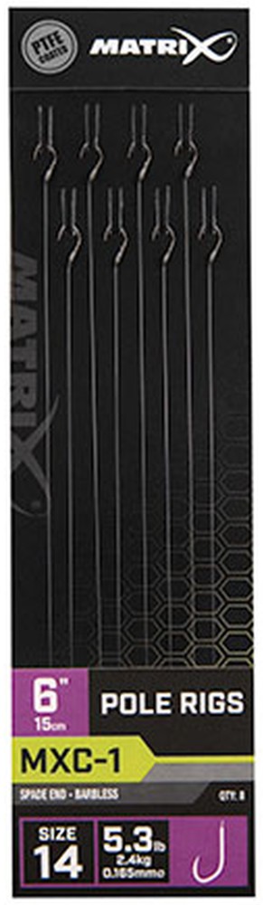 8kom - Gotovi Predvez Matrix MXC-1 Standard Pole Rigs Barbless