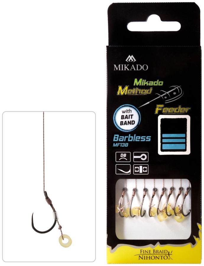 8kom - Gotovi Predvez Mikado Method Feeder 10cm Bez Kontrakuke s Gumicom