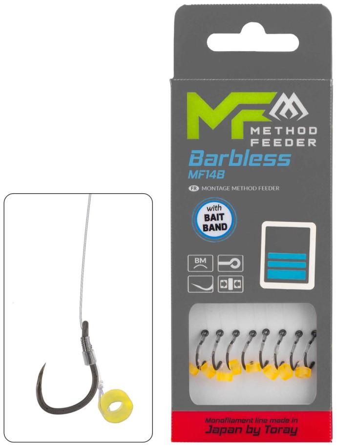 8kom - Gotovi Predvez Mikado Method Feeder MF14 S Gumicom 10cm Bez Kontra-kuke