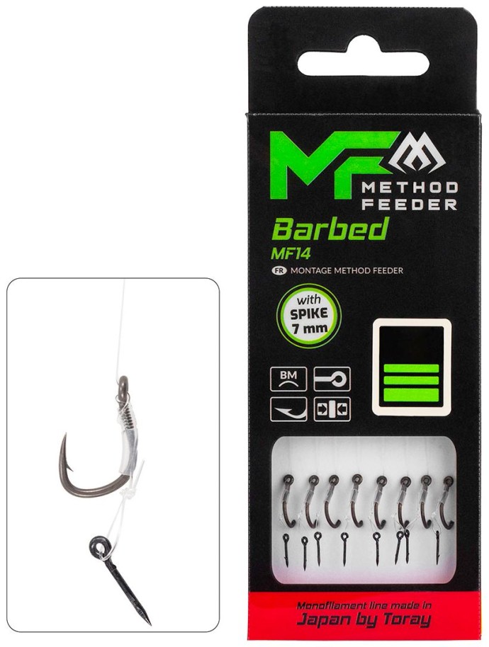 8kom - Gotovi Predvez Mikado Method Feeder MF14 s iglom 10cm