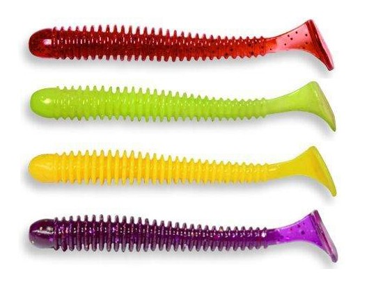 8kom - Gumeni Mamac Crazy Fish Vibro Worm 5cm 0,9gr