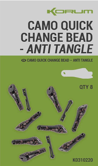 8kom - Klip Korum Camo Quick Change Bead - Anti Tangle