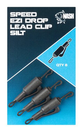 8kom - Kopča za Olovo Nash Speed Ezi Drop Lead Clip