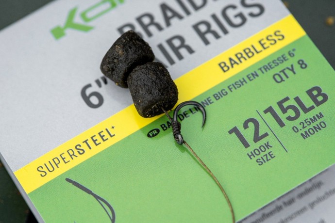 8kom - Predvez Korum Big Fish Braided Hair Rigs 6" Barbless