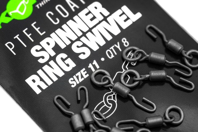 8kom - Vrtilica Korda PTFE Spinner Ring Swivels Size 11