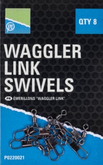 8kom - Vrtilica s Kopčom Preston Waggler Link Swivels